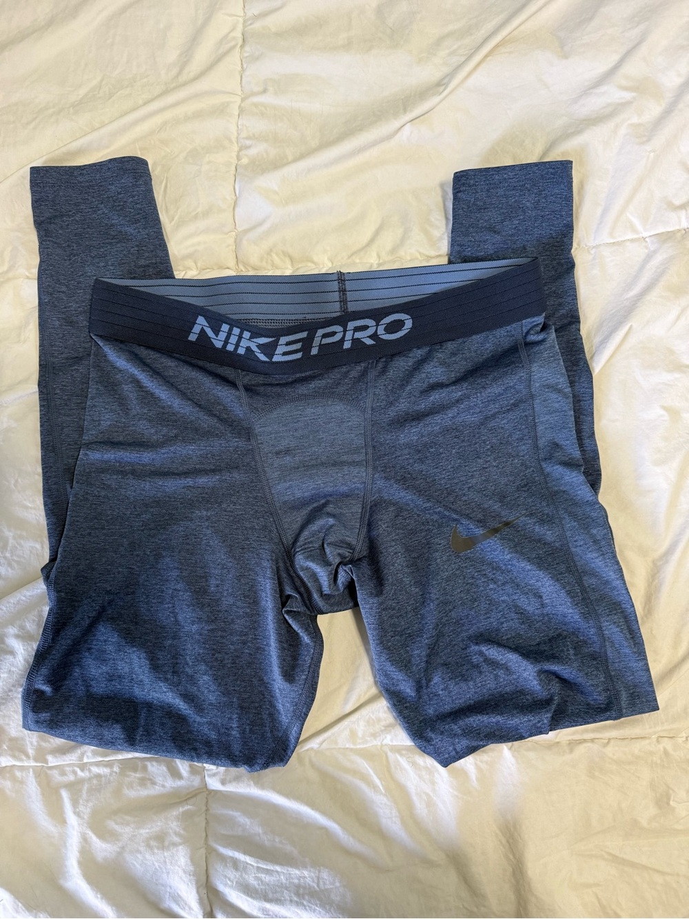 Nike Pro gray/blue compression pants #activewear #athletic